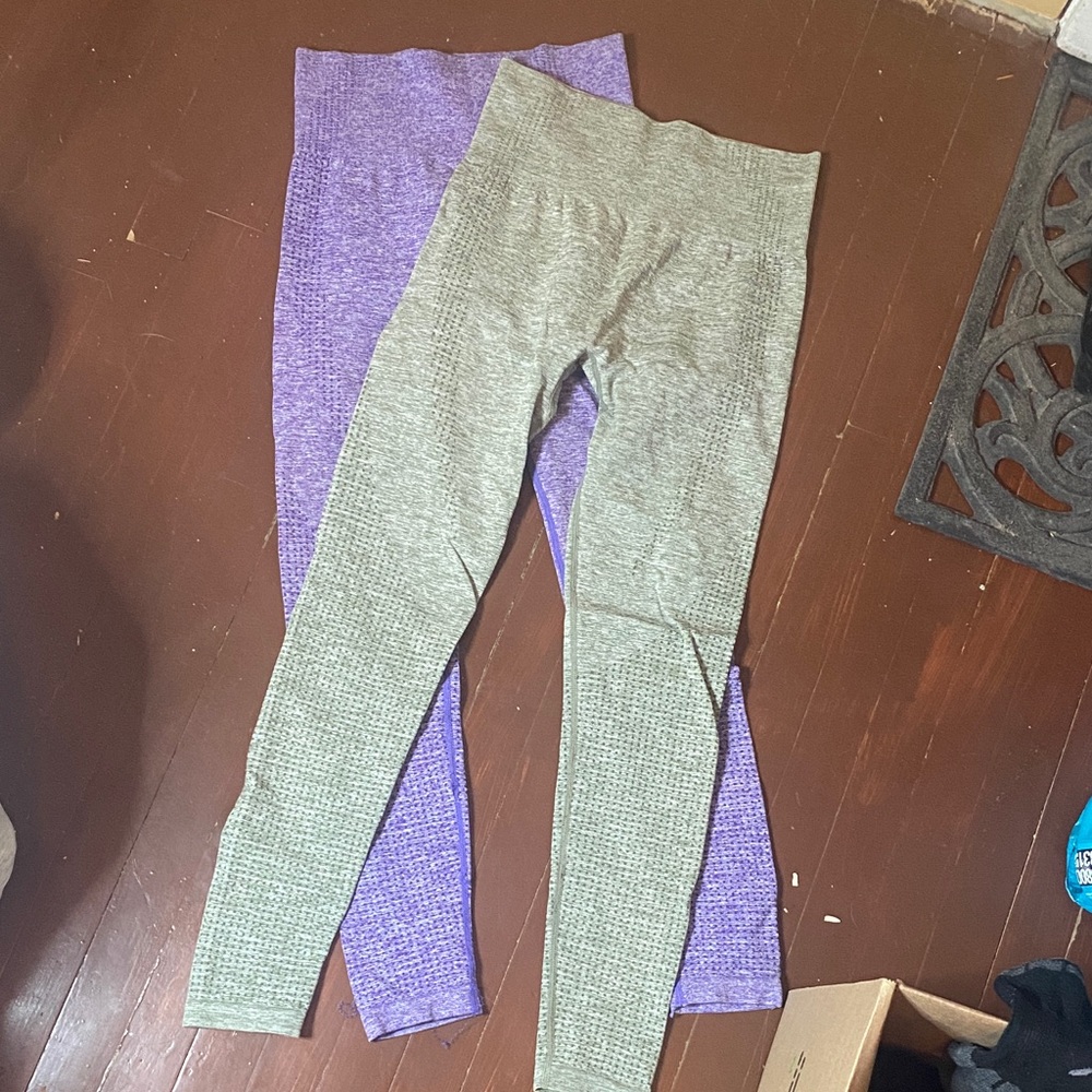 Women's kaki and Purple Leggings